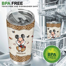Load image into Gallery viewer, Personalized Caffeine Mouse Ears Tumbler Custom Name Gift
