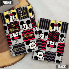 Load image into Gallery viewer, Personalized Mickey Mouse Passport Holder Custom Name Travel Gift
