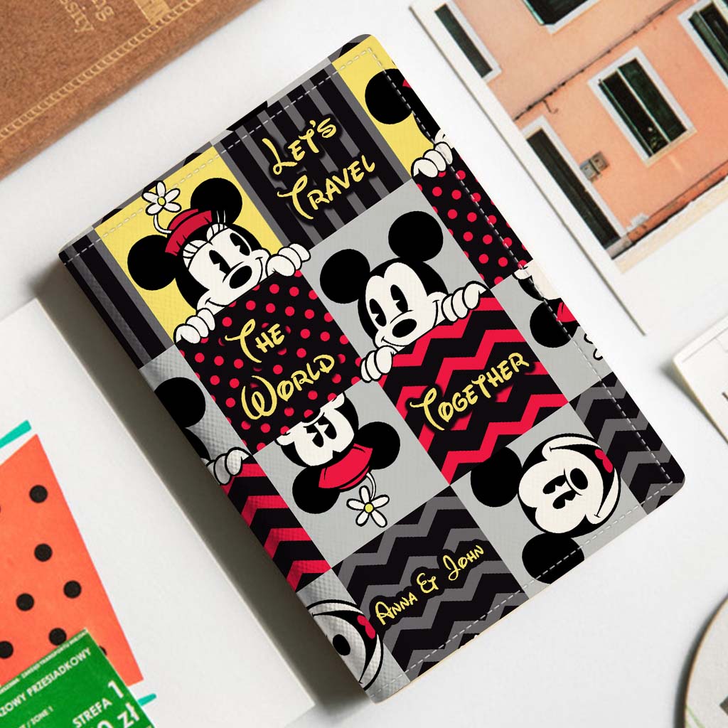 Personalized Mickey Mouse Passport Holder Custom Name Travel Gift
