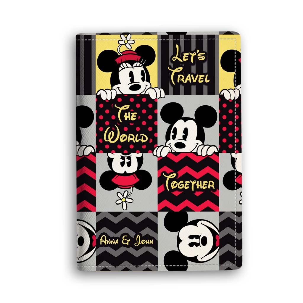 Personalized Mickey Mouse Passport Holder Custom Name Travel Gift
