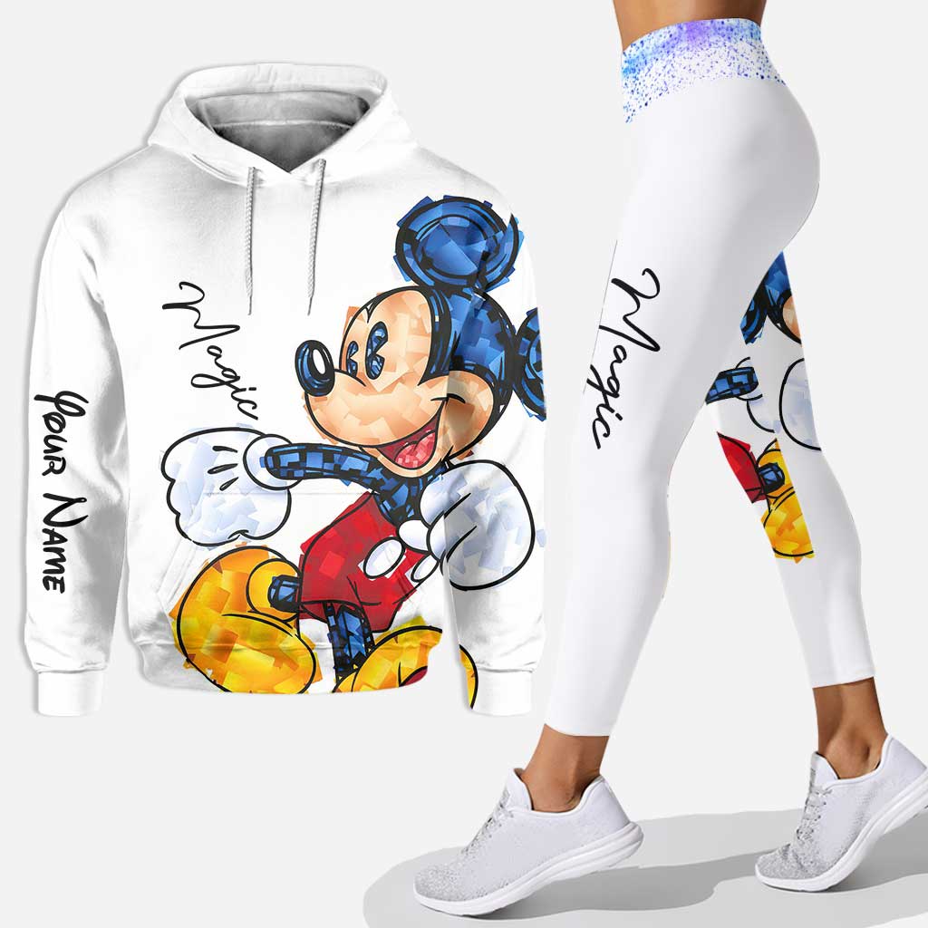 Personalized Hoodie and Leggings Set with Magic Mouse Design for Kids