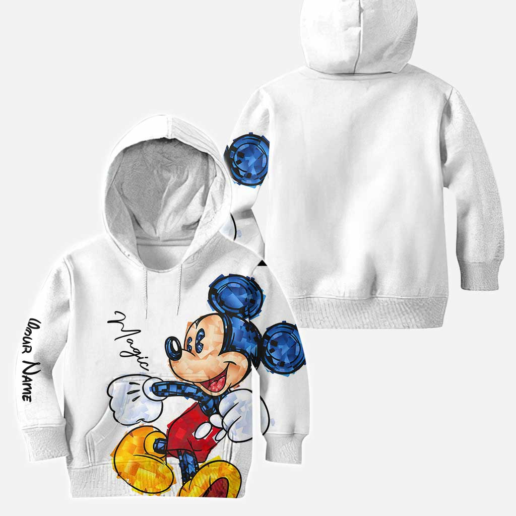 Personalized Hoodie and Leggings Set with Magic Mouse Design for Kids