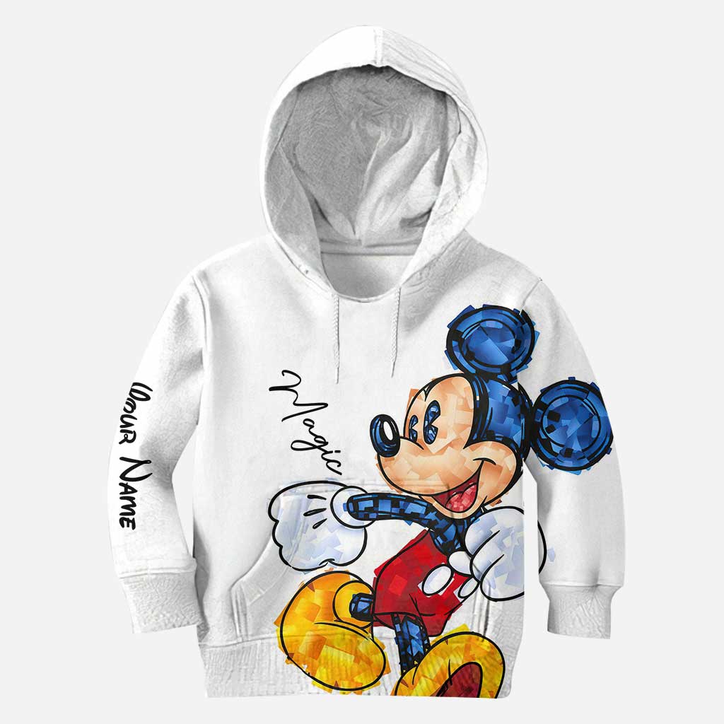 Personalized Hoodie and Leggings Set with Magic Mouse Design for Kids