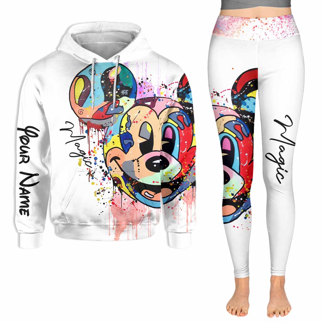Personalized Mickey Mouse Hoodie and Leggings Set for Kids