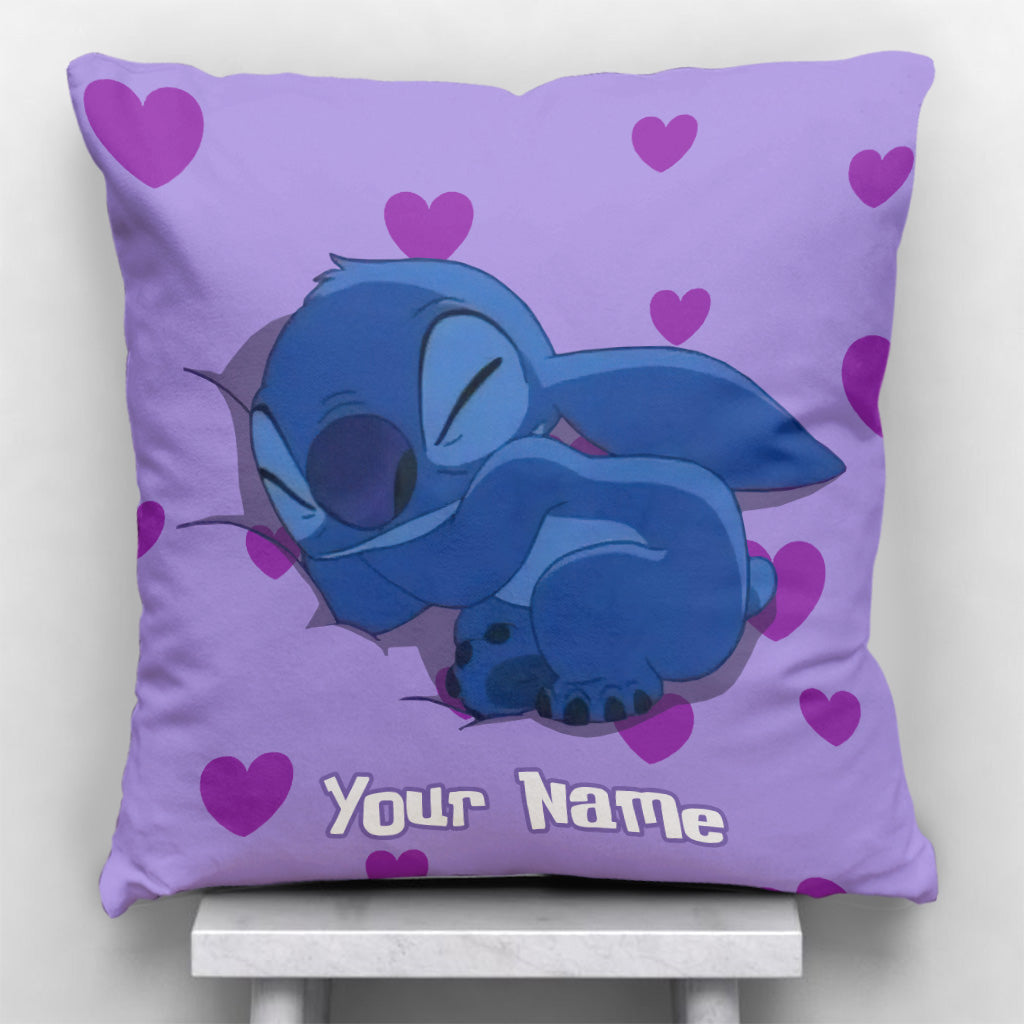 Personalized Ohana Throw Pillow with Custom Name Gift for Kids