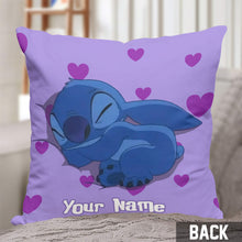 Load image into Gallery viewer, Personalized Ohana Throw Pillow with Custom Name Gift for Kids
