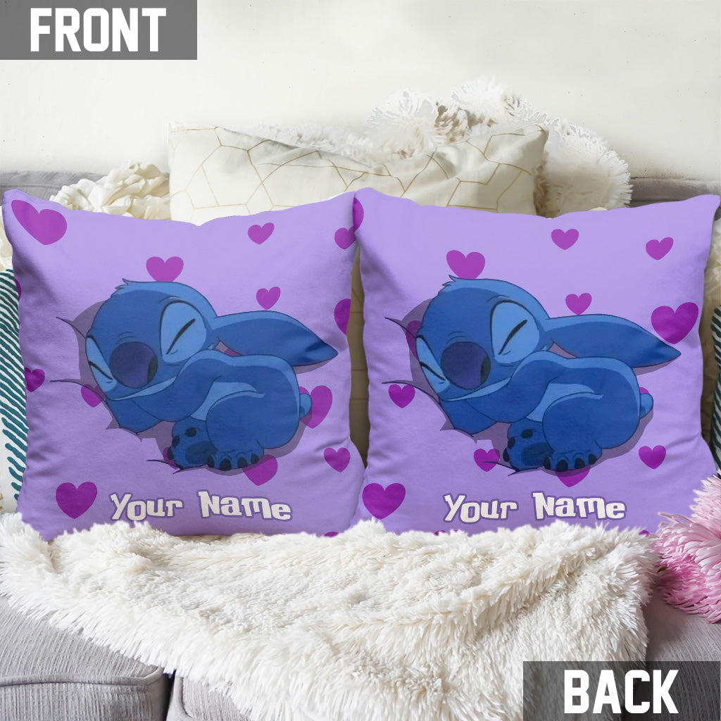 Personalized Ohana Throw Pillow with Custom Name Gift for Kids