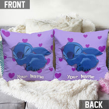 Load image into Gallery viewer, Personalized Ohana Throw Pillow with Custom Name Gift for Kids
