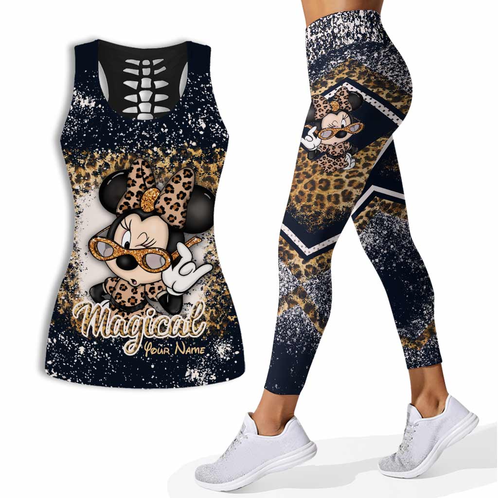Personalized Magic Mouse Ears Hollow Tank Top & Leggings Gift
