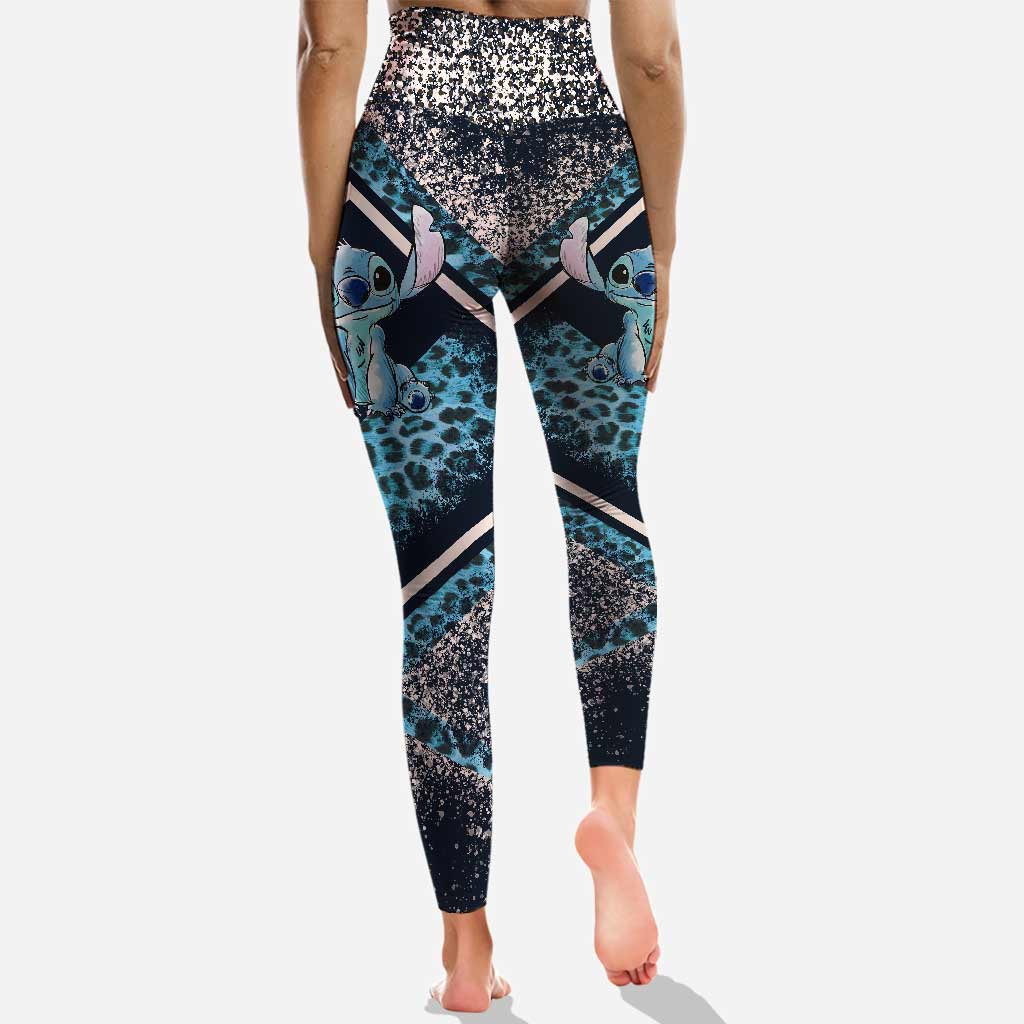 Personalized Ohana Hollow Tank Top & Leggings Set for Women