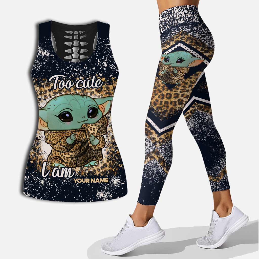 Personalized Hollow Tank Top & Leggings Cute Character Gift