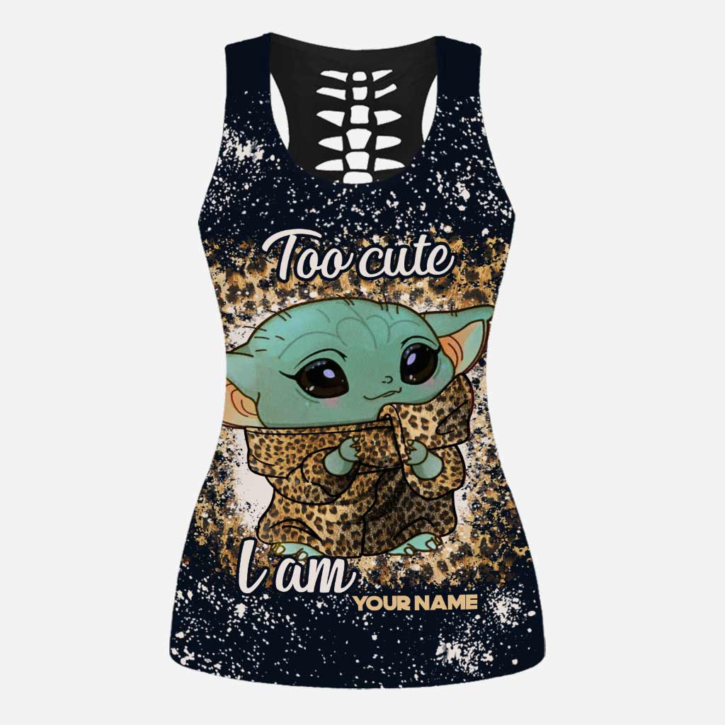 Personalized Hollow Tank Top & Leggings Cute Character Gift