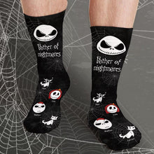 Load image into Gallery viewer, Personalized Father of Nightmares Socks Custom Name Gift for Dad
