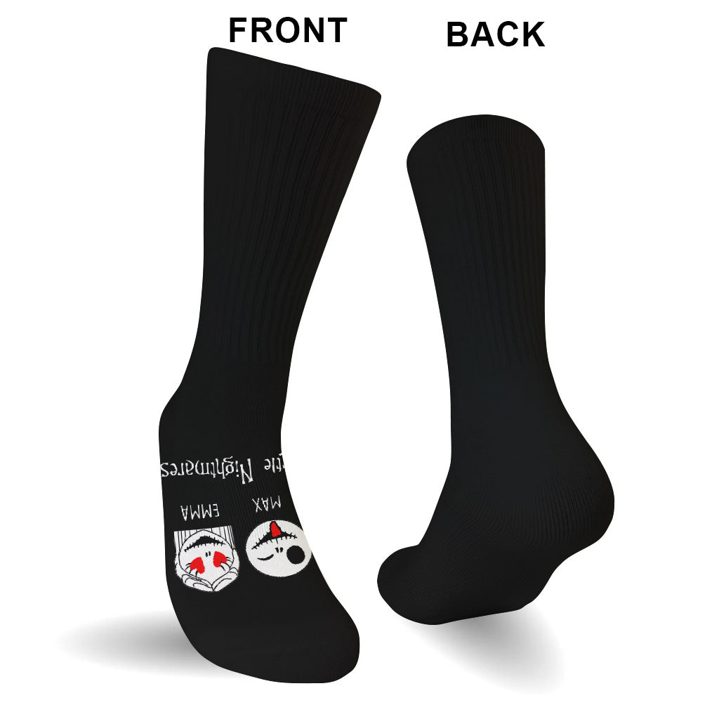 Personalized Nightmare Socks Gift for Dad | Father's Day Custom Socks