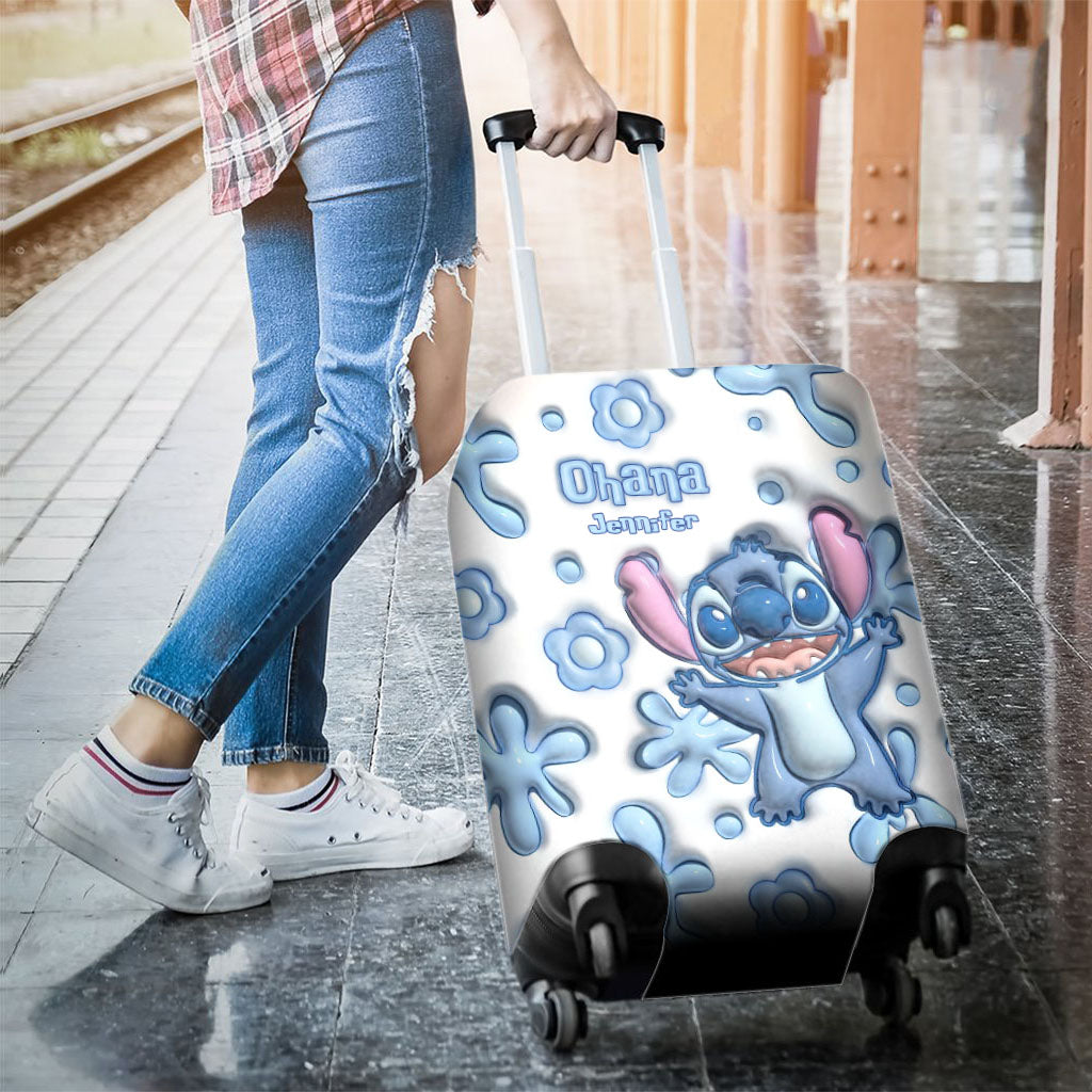 Personalized Ohana Luggage Cover Custom Name Travel Gift