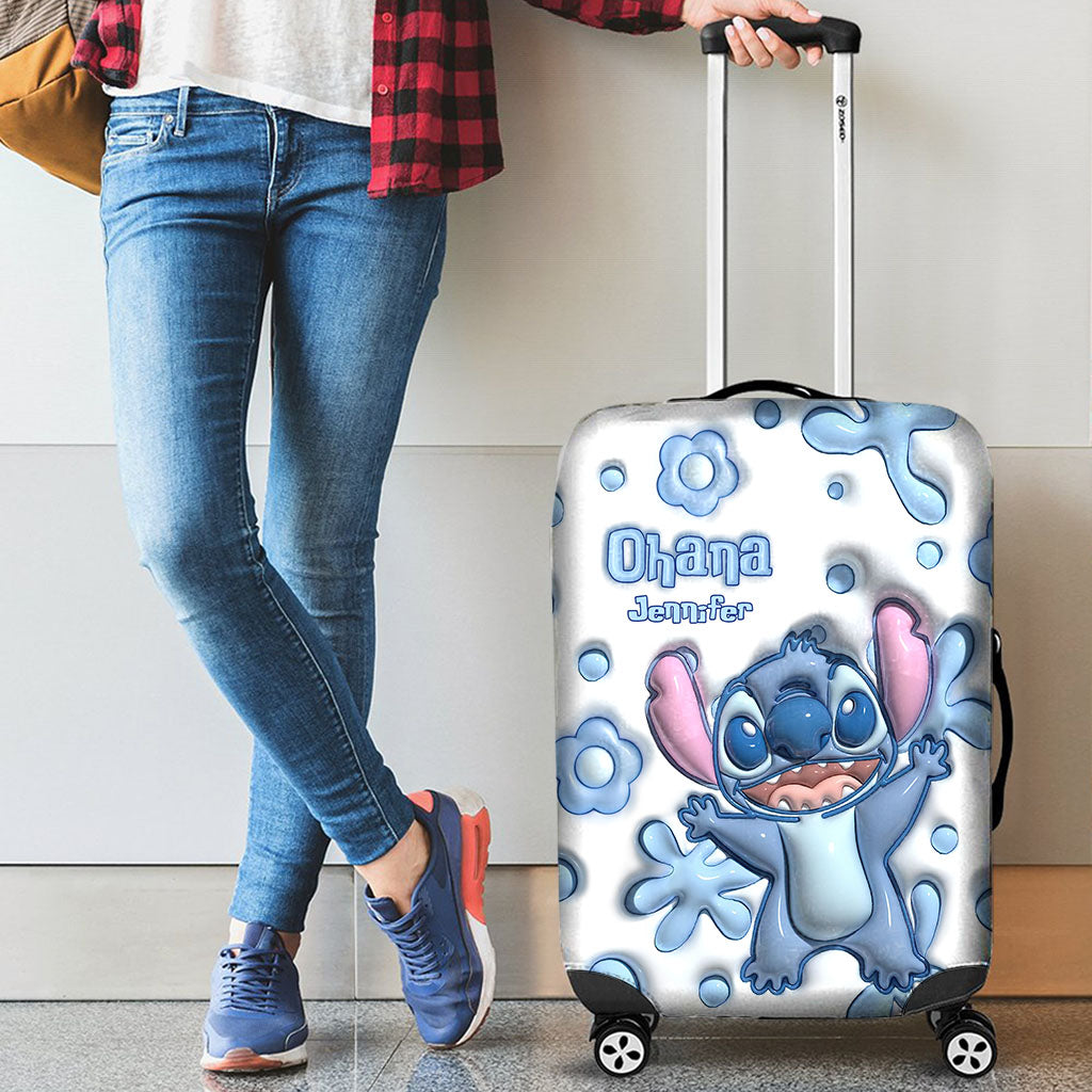 Personalized Ohana Luggage Cover Custom Name Travel Gift
