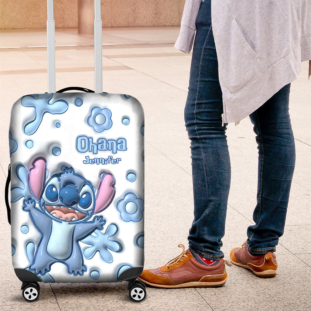 Personalized Ohana Luggage Cover Custom Name Travel Gift