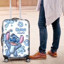 Load image into Gallery viewer, Personalized Ohana Luggage Cover Custom Name Travel Gift
