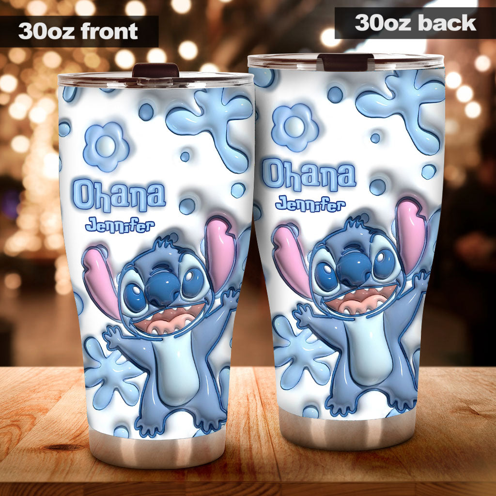 Personalized Ohana Tumbler - Custom 3D Drinkware for Family