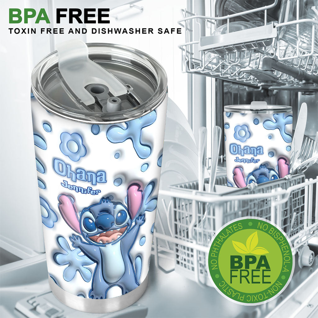 Personalized Ohana Tumbler - Custom 3D Drinkware for Family
