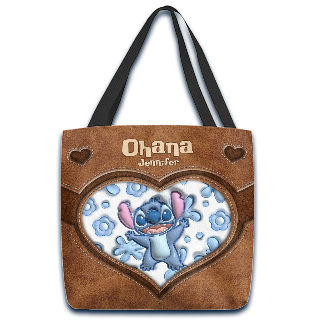 Personalized Ohana Tote Bag Custom Name Gift for Mom