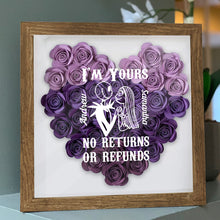 Load image into Gallery viewer, Personalized Heart-Shaped Flower Shadow Box Custom Art Gift
