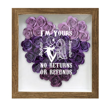 Load image into Gallery viewer, Personalized Heart-Shaped Flower Shadow Box Custom Art Gift
