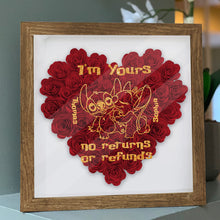 Load image into Gallery viewer, Personalized Heart-Shaped Flower Shadow Box Gift for Couples
