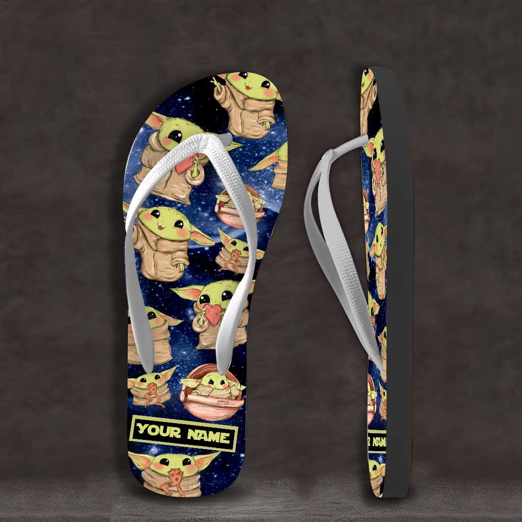 Personalized Cute Flip Flops Custom Name Gift for Kids