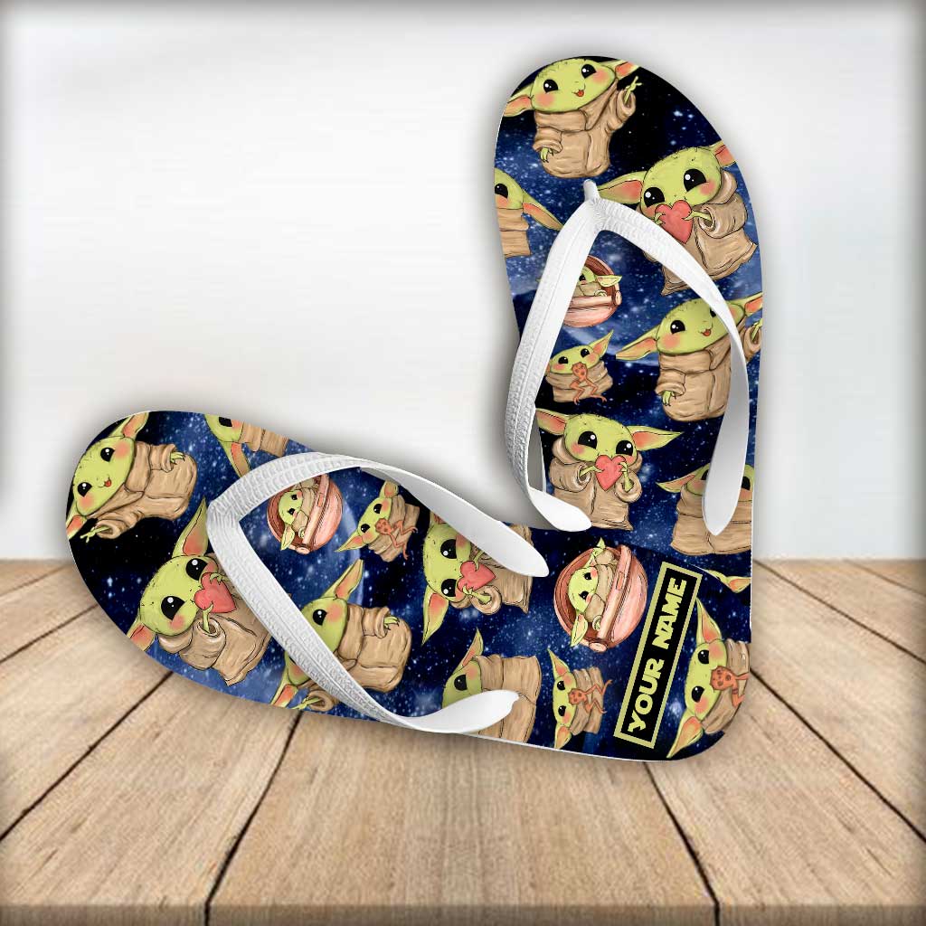 Personalized Cute Flip Flops Custom Name Gift for Kids