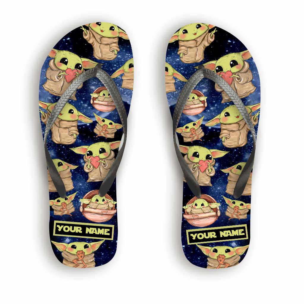 Personalized Cute Flip Flops Custom Name Gift for Kids