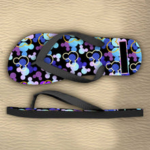 Load image into Gallery viewer, Personalized Mouse Ears Flip Flops Custom Name Gift for Summer
