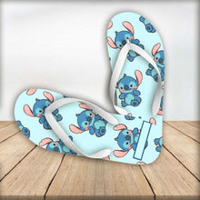 Load image into Gallery viewer, Personalized Ohana Flip Flops Custom Name Summer Gift for Kids
