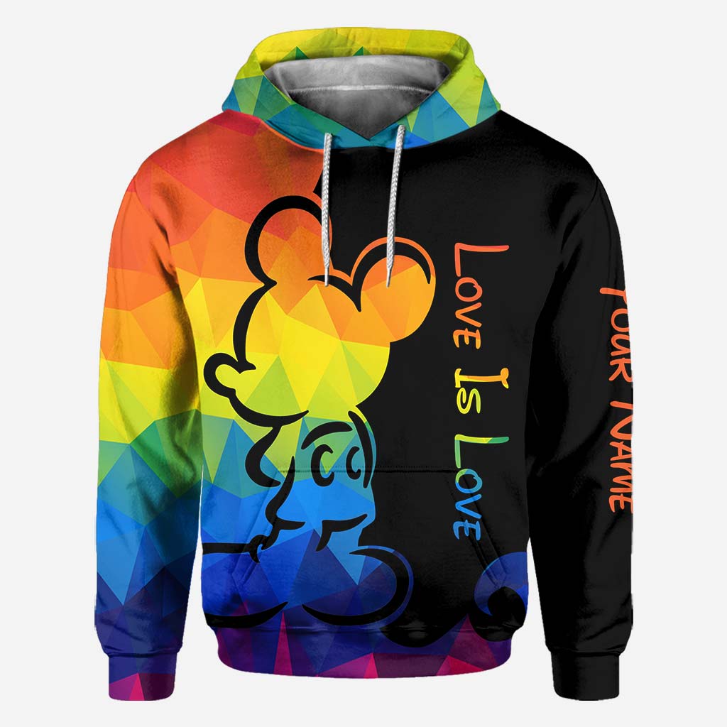Personalized LGBT Pride T-shirt & Hoodie with Love Is Love Design