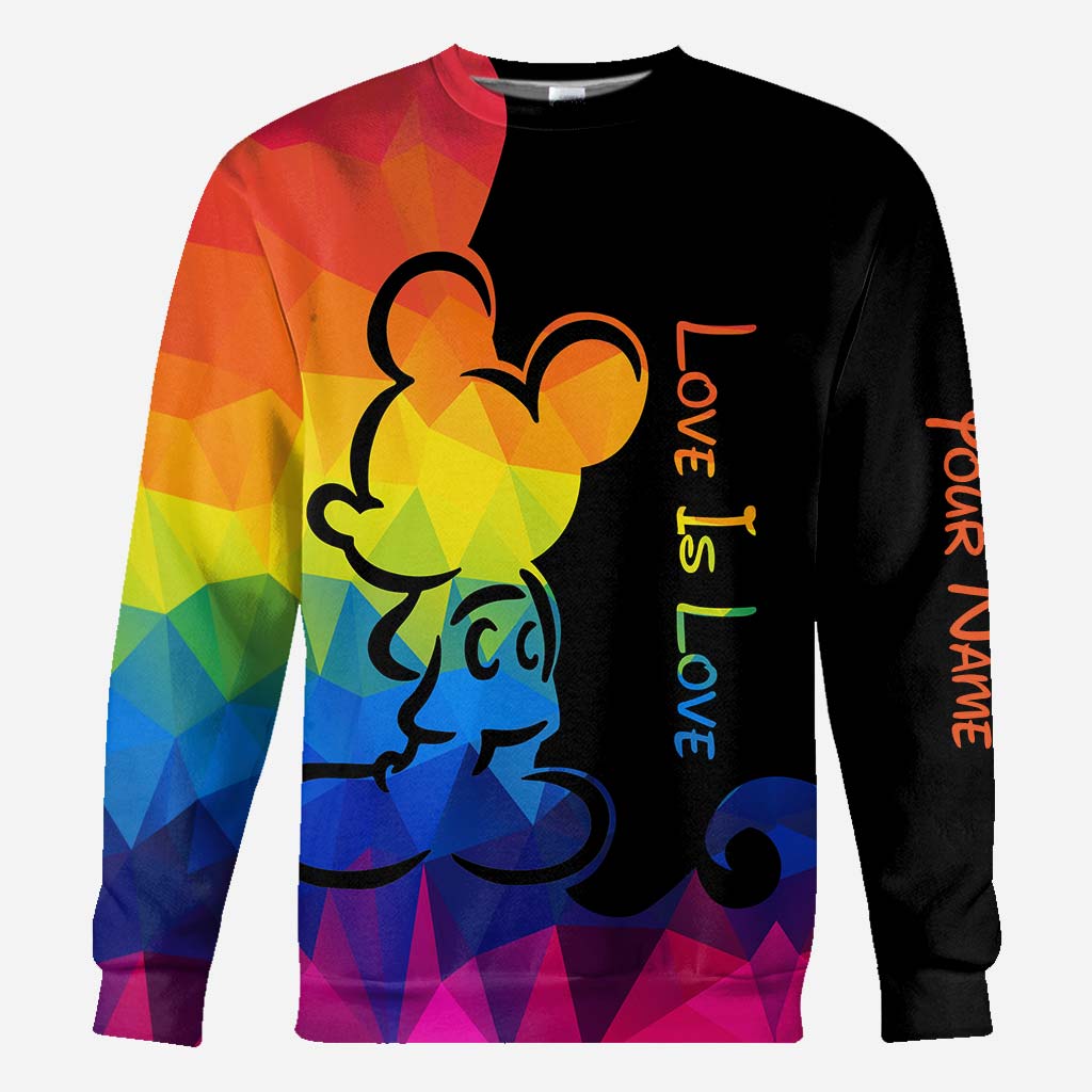 Personalized LGBT Pride T-shirt & Hoodie with Love Is Love Design