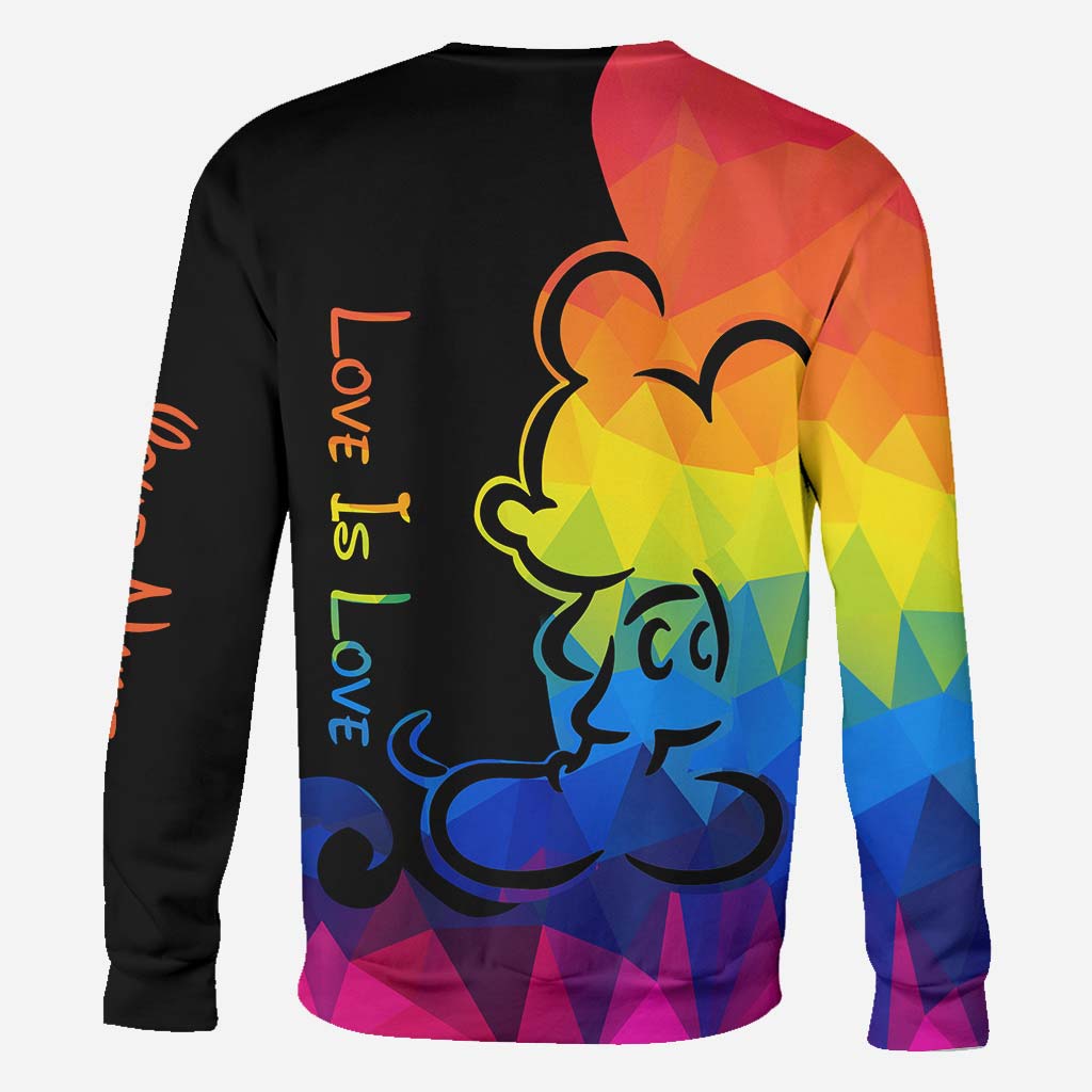 Personalized LGBT Pride T-shirt & Hoodie with Love Is Love Design