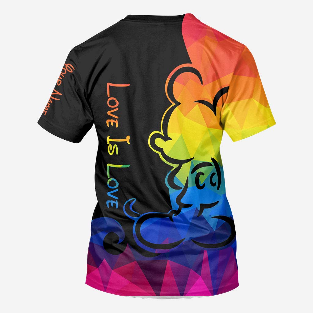 Personalized LGBT Pride T-shirt & Hoodie with Love Is Love Design