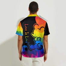 Load image into Gallery viewer, Personalized Love Is Love Hawaiian Shirt Custom Name LGBT Gift
