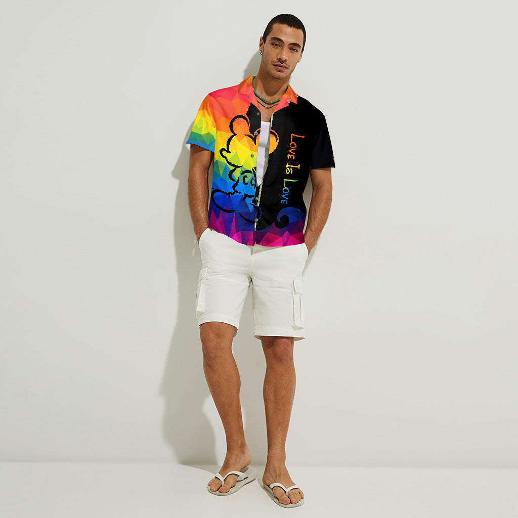 Personalized Love Is Love Hawaiian Shirt Custom Name LGBT Gift