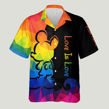 Load image into Gallery viewer, Personalized Love Is Love Hawaiian Shirt Custom Name LGBT Gift
