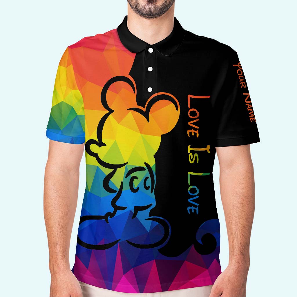 Personalized LGBT Support Polo Shirt Custom Name Gift