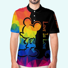 Load image into Gallery viewer, Personalized LGBT Support Polo Shirt Custom Name Gift
