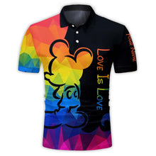 Load image into Gallery viewer, Personalized LGBT Support Polo Shirt Custom Name Gift
