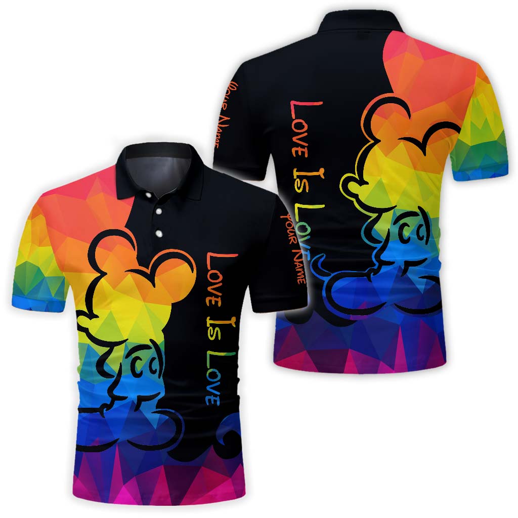 Personalized LGBT Support Polo Shirt Custom Name Gift