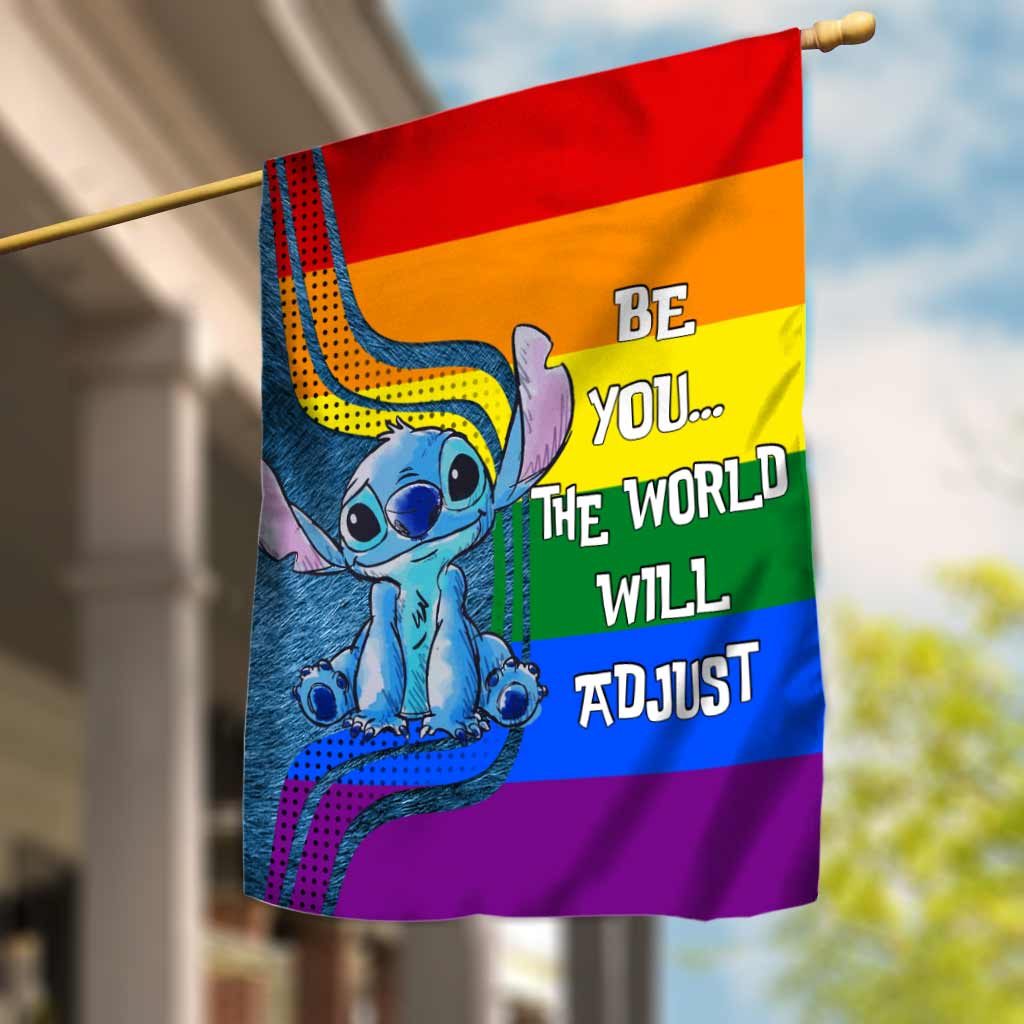 Personalized LGBT Support House Flag with Custom Message for Garden