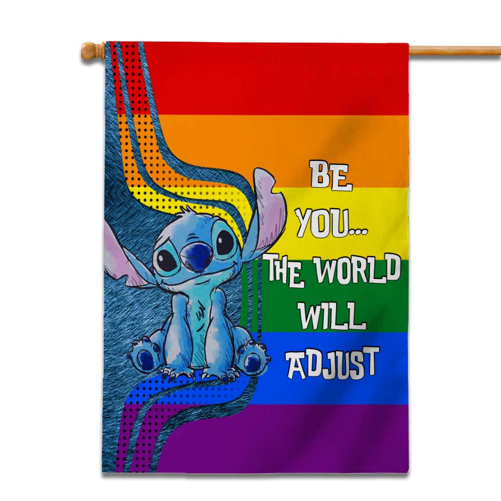 Personalized LGBT Support House Flag with Custom Message for Garden