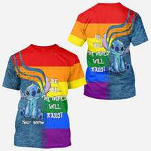 Load image into Gallery viewer, Personalized Rainbow LGBT Support All Over T-Shirt for Pride
