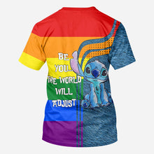 Load image into Gallery viewer, Personalized Rainbow LGBT Support All Over T-Shirt for Pride
