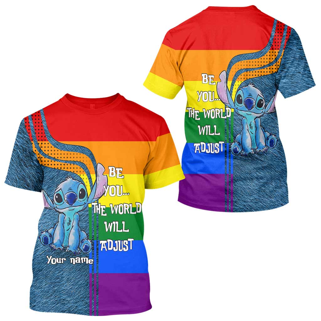 Personalized Rainbow LGBT Support All Over T-Shirt for Pride