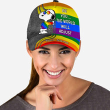 Load image into Gallery viewer, Personalized Rainbow Classic Cap Custom Name LGBT Support Gift
